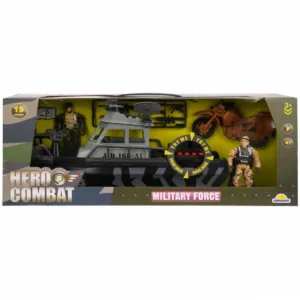 Set nava militara si motocicleta cu figurine
