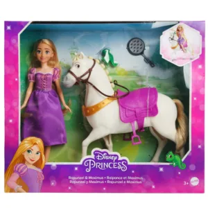 Set papusa Rapunzel si calul Maximus