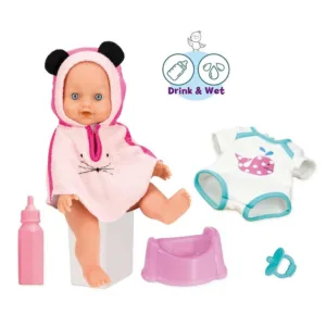 Set papusa baietel cu biberon si olita Le Petit Bebe