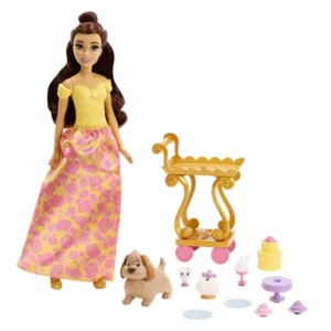 Set papusa cu accesorii Disney Princess Belle Tea Party