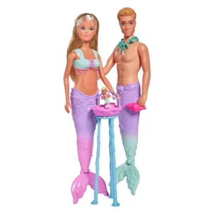 Set papusi cu accesorii Simba Familia de Sirene