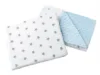 Set paturica 55x75 cm si perna 35x30 cm Minky Grey Stars Blue