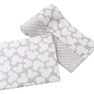 Set paturica 75x100 cm si perna 35x30 cm Minky Miki Grey