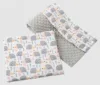 Set paturica 75x100 cm si perna 35x30 cm Nichiduta Minky Grey hedgehogs