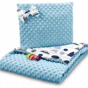 Set paturica 75x100 cm si perna 35x30 cm pentru copii