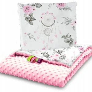 Set paturica 75x100 cm si perna 35x30 cm pentru copii