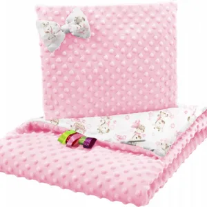 Set paturica 75x100 cm si perna 35x30 cm pentru copii