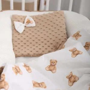 Set paturica dubla 75x55 cm si pernuta asortata 25x35 cm pentru copii BabyMam