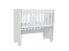 Set patut copii Nichiduta Mini Cot White cu laterala culisanta