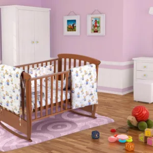 Set pentru patut Somnart Ursuleti cearceaf cu elastic pentru saltea 120x60 cm