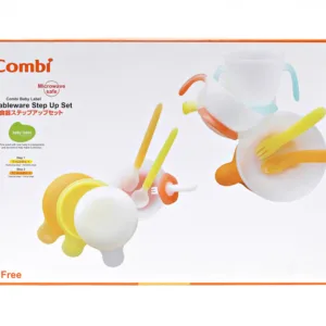 Set pentru servirea mesei bebelusilor Step Up Set Combi Japonia