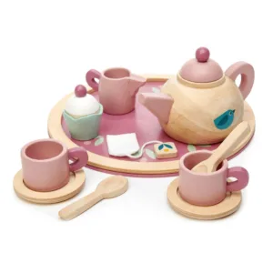 Set pentru servit ceai din lemn premium