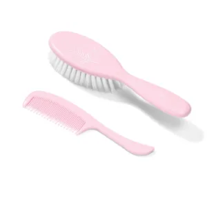 Set perie cu peri moi si pieptene Pink