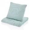 Set pernuta BabyJem Bear Green si paturica din plus