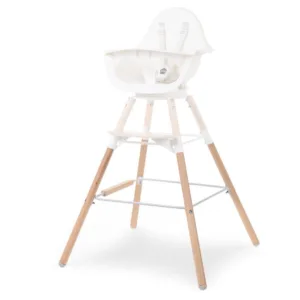 Set picioare cu suport pentru scaun de masa Childhome Evolu NaturalAlb