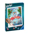 Set pictura pe numere Ravensburger CreArt Flamingo 24x30 cm