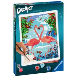 Set pictura pe numere Ravensburger CreArt Flamingo 24x30 cm