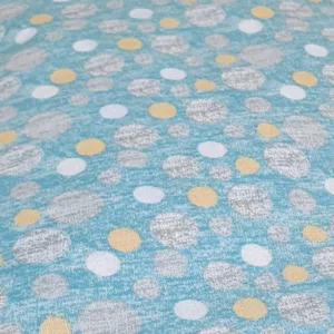 Set protectii patut Bubble Blue KidsDecor din bumbac 50 x 100 cm