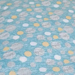 Set protectii patut Bubble Blue KidsDecor din bumbac 60x120 cm
