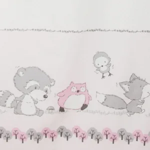 Set protectii patut Odette Pink din bumbac 50x100 cm