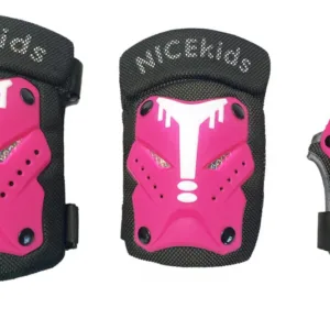 Set protectii pentru copii cotiere genunchiere si brate S  M Pink