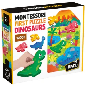 Set puzzle si 4 forme din lemn Headu Montessori
