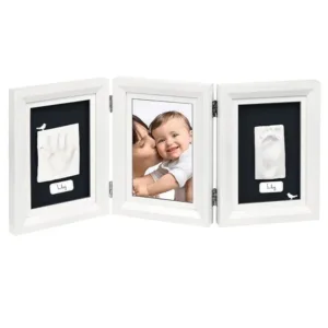 Set rama foto cu mulaj pentru mana si picior Baby Art Black
