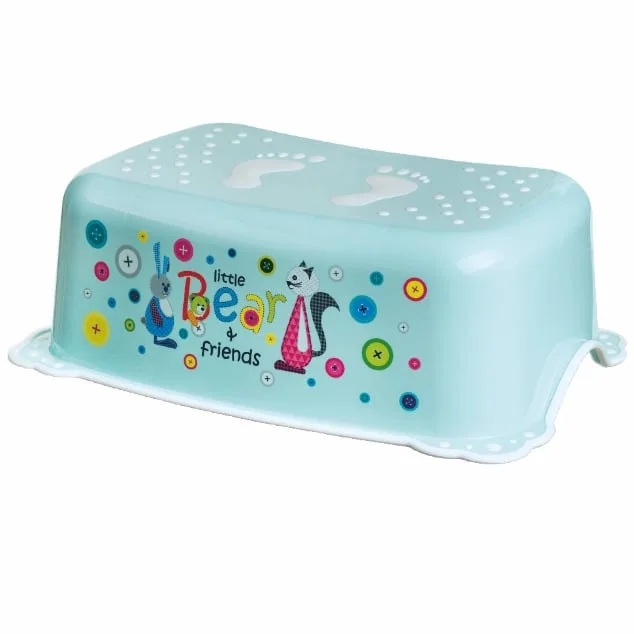 Set reductor toaleta cu capac moale si inaltator antiderapant Maltex baby bear and friends mint