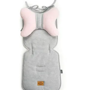 Set salteluta si pernuta pentru carucior Floo for Baby Pad Pink