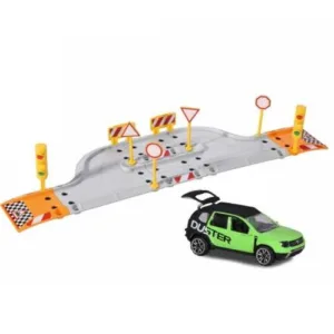 Set starter pack Majorette Dacia Duster Creatix garaj + masinuta de metal