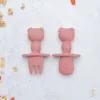 Set tacamuri din silicon AppeKids The Little Bear Old Rose