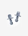 Set tacamuri pentru autodiversificare cu protectie anti-inec silicon Cutlery blue