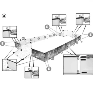 Set teren de fotbal Dunlop 426 x 36 x 235 cm