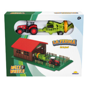 Set tractor cu garaj la ferma