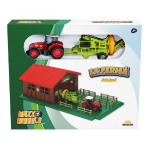 Set tractor cu garaj la ferma