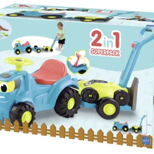 Set tractor ride cu remorca si cositoare Ecoiffier
