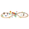 Set tren cu sina si accesorii din lemn Felyx Toys 61 piese