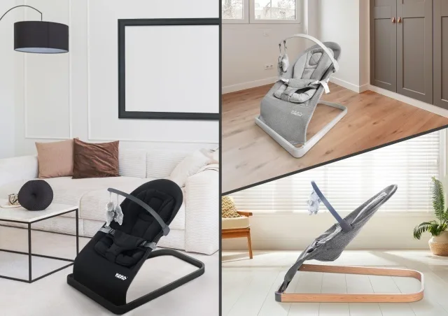 Sezlong pentru bebelusi Neno Chiaro black