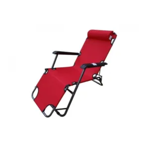 Sezlong-scaun camping panza H015 rosu