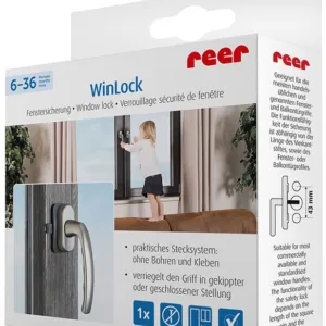 Siguranta pt usi balcon si ferestre gri Reer 70021