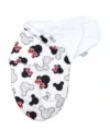 Sistem de infasare Amy Baby swaddle Miki bumbac alb 72x60 cm