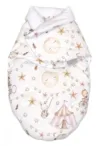 Sistem de infasare Baby swaddle din bumbac cu umplutura antialergica BabySoft Circ roz