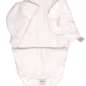 Sistem de infasare Baby swaddle din bumbac cu umplutura antialergica BabySoft Gasca bej