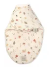 Sistem de infasare bambus inchidere velcro Baby swaddle Comori din natura + cadou rucsacel