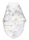 Sistem de infasare bambus inchidere velcro Baby swaddle Lunca gri + cadou rucsacel