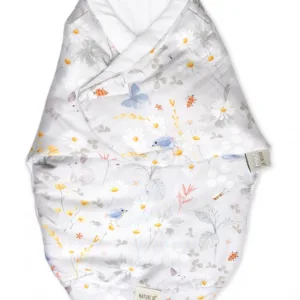 Sistem de infasare bambus inchidere velcro Baby swaddle Lunca gri + cadou rucsacel