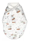 Sistem de infasare bambus inchidere velcro Baby swaddle Marin + cadou rucsacel