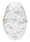 Sistem de infasare bambus inchidere velcro Baby swaddle Safari + cadou rucsacel