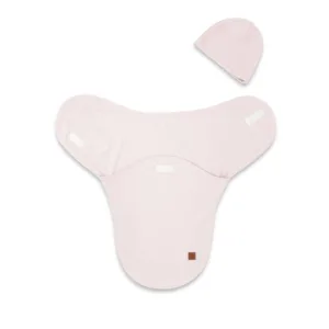 Sistem de infasare si caciulita MimiNu din bumbac Soft Powdery Pink