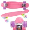 Skateboard cu led-uri pentru copii 56x15cm Roz
